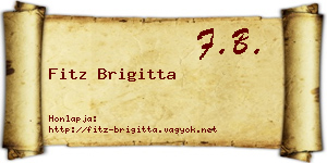 Fitz Brigitta névjegykártya
